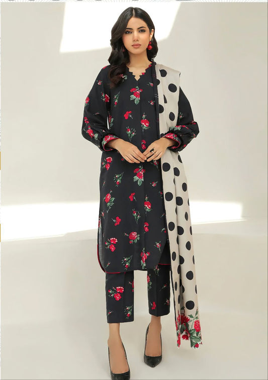 Lawn 3 Piece Print Suit All Over For Eid 2024