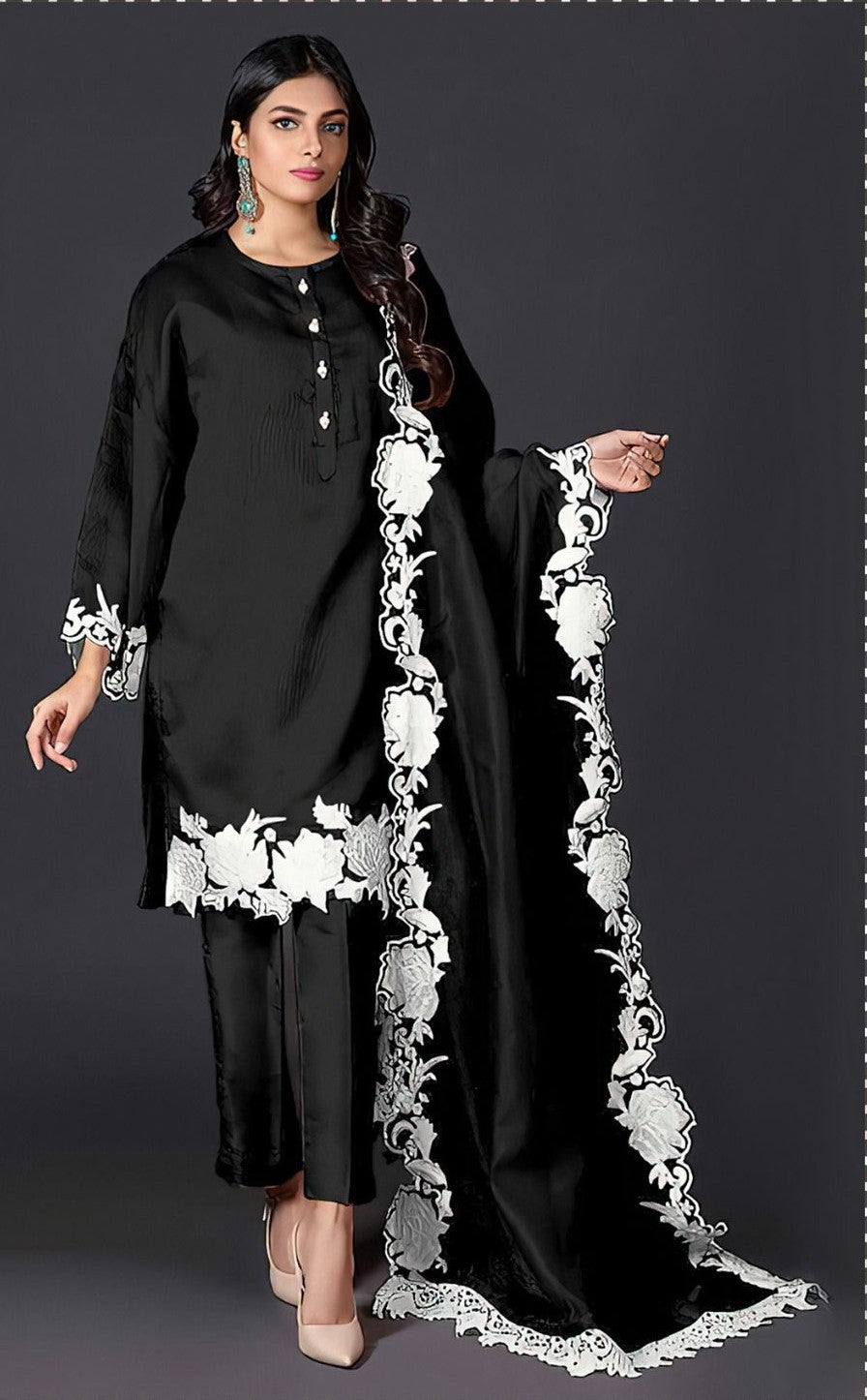 lawn 3 Piece Full Emb Suit For Eid